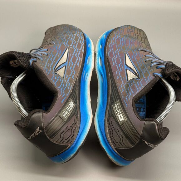 Altra Impulse Flash Men 9.5 Black Blue Athletic Running Sneakers Lace-Up Low Top